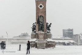 بارش شدید برف در استانبول
