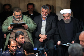 مراسم وداع با پیکر آیت‌الله هاشمی رفسنجانی با حضور رئیس جمهور
