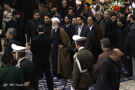 خاکسپاری پیکر آیت الله هاشمی رفسنجانی در مرقد مطهر