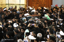 خاکسپاری پیکر آیت الله هاشمی رفسنجانی در مرقد مطهر