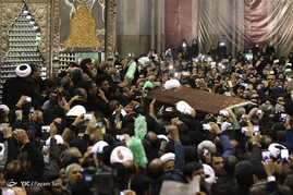 خاکسپاری پیکر آیت الله هاشمی رفسنجانی در مرقد مطهر