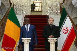دیدار رئیس مجلس مالی با علی لاریجانی 