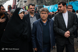 حضور مسئولین کشوری در محل حادثه ساختمان پلاسکو‎