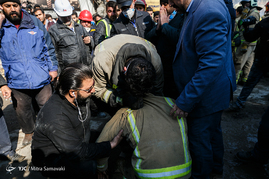 هفتمین روز عملیات امداد و نجات در ساختمان پلاسکو