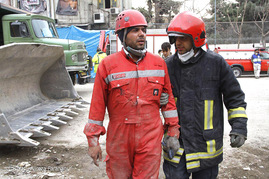 هشتمین روز عملیات امداد و نجات در ساختمان پلاسکو

