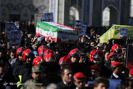 تشییع پیکر 3 شهید مدافع حرم با حضور آتش نشانان - مشهد‎