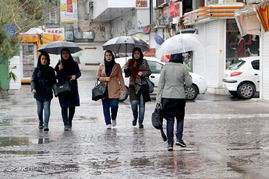 یک روز بارانی در شیراز
