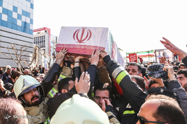 مراسم تشییع پیکر شهدای آتشنشان