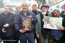 مراسم تشییع پیکر کاظم افرندنیا از خانه سینما
