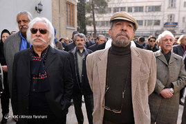 مراسم تشییع پیکر کاظم افرندنیا از خانه سینما
