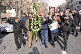 مراسم تشییع پیکر کاظم افرندنیا از خانه سینما
