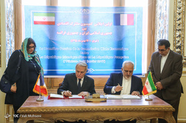 دیدار و کنفرانس مطبوعاتی مشترک وزاری امور خارجه ایران و فرانسه

