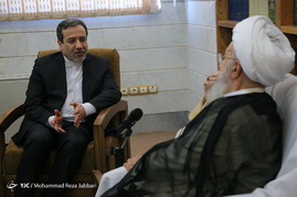 دیدار عراقچی با مراجع تقلید و علما در قم‎