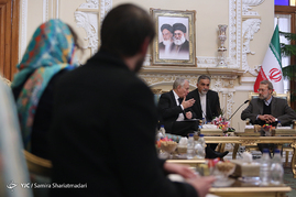 دیدار رئیس مجلس با وزیر امور خارجه ی فرانسه
