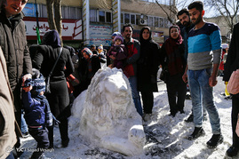 جشنواره آدم برفی در همدان
