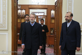 دیدار علی لاریجانی با رئیس مجلس بلاروس
