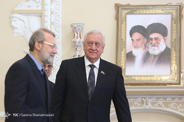 دیدار علی لاریجانی با رئیس مجلس بلاروس
