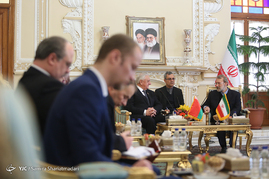 دیدار علی لاریجانی با رئیس مجلس بلاروس

