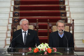 دیدار علی لاریجانی با رئیس مجلس بلاروس
