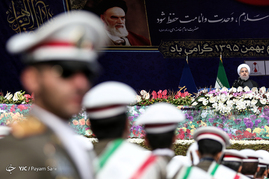 سخنرانی رئیس جمهور در راهپیمایی 22بهمن
