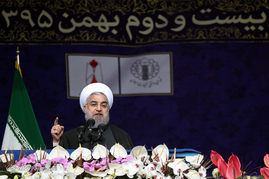 سخنرانی رئیس جمهور در راهپیمایی 22بهمن
