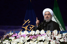 سخنرانی رئیس جمهور در راهپیمایی 22بهمن
