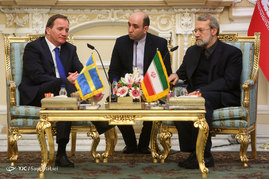 دیدار نخست وزیر سوئد با علی لاریجانی