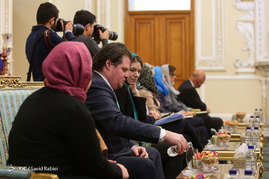 دیدار نخست وزیر سوئد با علی لاریجانی