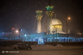 نیمه شب برفی در همدان