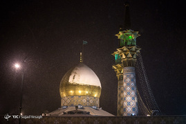 نیمه شب برفی در همدان