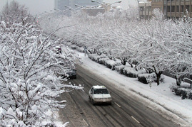 بارش سنگین برف در مشهد