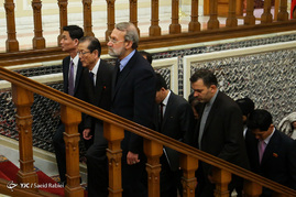 دیدار رئیس مجمع عالی خلق کره شمالی با علی لاریجانی