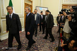 دیدار رئیس مجمع عالی خلق کره شمالی با علی لاریجانی