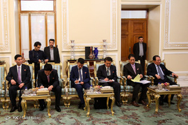 دیدار رئیس مجمع عالی خلق کره شمالی با علی لاریجانی