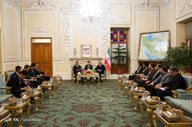دیدار رئیس مجمع عالی خلق کره شمالی با علی لاریجانی