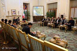 دیدار رئیس مجمع عالی خلق کره شمالی با علی لاریجانی