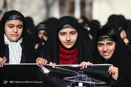 راهپیمایی دانش آموزی درحمایت از حجاب فاطمی - مشهد