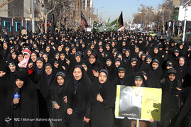 راهپیمایی دانش آموزی درحمایت از حجاب فاطمی - مشهد