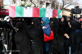 تشییع پیکر 11 شهید دوران دفاع مقدس- تبریز