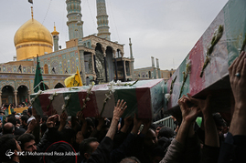 تشییع پیکر 3 شهید مدافع حرم و 5 شهید گمنام - قم‎