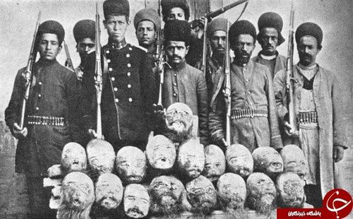 سر خوانین ترکمن که در سودای غارت و تجزیه ایران بودند، توسط مشروطه خواهان با کاه پُر شده و به تهران فرستاده شد که عمدتاً قشونی بودند که محمد علی میرزا، برای بازپس گیری سلطنت بسیج کرده بود.