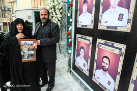مراسم چهلمین روز درگذشت شهدای آتش نشان حادثه پلاسکو