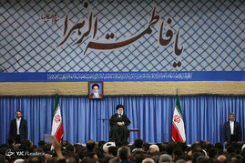 دیدار جمعی از مداحان و ذاکران اهل بیت (ع) با رهبر معظم انقلاب در سالروز ولادت حضرت فاطمه زهرا (س)