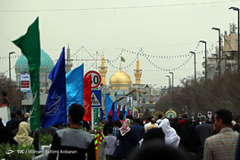لحظه تحویل سال ۱۳۹۶در حرم امام رضا(ع)