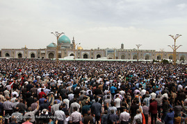 لحظه تحویل سال ۱۳۹۶در حرم امام رضا(ع)