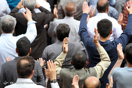لحظه تحویل سال ۱۳۹۶در حرم امام رضا(ع)