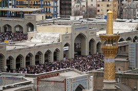 لحظه تحویل سال ۱۳۹۶در حرم امام رضا(ع)
