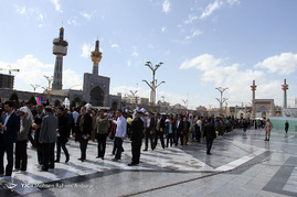 حرم مطهر امام رضا (ع) ساعاتی پیش از سخنرانی رهبر معظم انقلاب