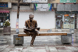 بارش برف در سومین روز از بهار- همدان