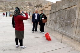 بازدید مسافران نوروزی از تخت جمشید _ شیراز‎